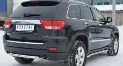 12 549 р. Одинарная защита заднего бампера из трубы диаметром 63 мм SLITKOFF Jeep Grand Cherokee WK2 дорестайлинг (2010-2013)  с доставкой в г. Белгород. Увеличить фотографию 3