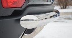 6 699 р. Одинарная защита заднего бампера из трубы диаметром 76 мм SLITKOFF  Jeep Grand Cherokee  WK2 (2010-2013) дорестайлинг  с доставкой в г. Белгород. Увеличить фотографию 2