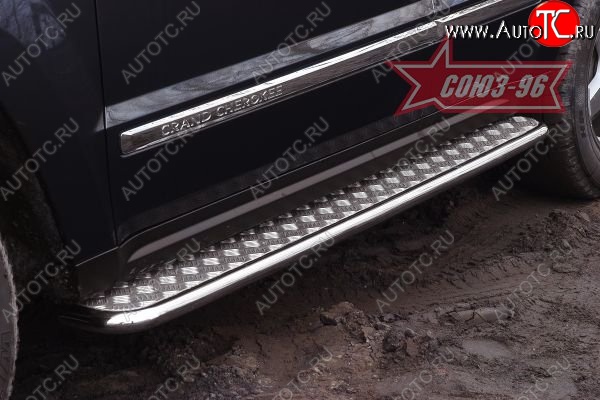15 434 р. Защита переднего бампера одинарная Souz-96 (d60). Jeep Grand Cherokee WK (2004-2010)  с доставкой в г. Белгород