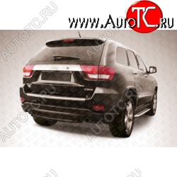 5 949 р. Защита заднего бампера из трубы d57 Slitkoff (короткая) Jeep Grand Cherokee WK2 дорестайлинг (2010-2013) (Цвет: серебристый)  с доставкой в г. Белгород