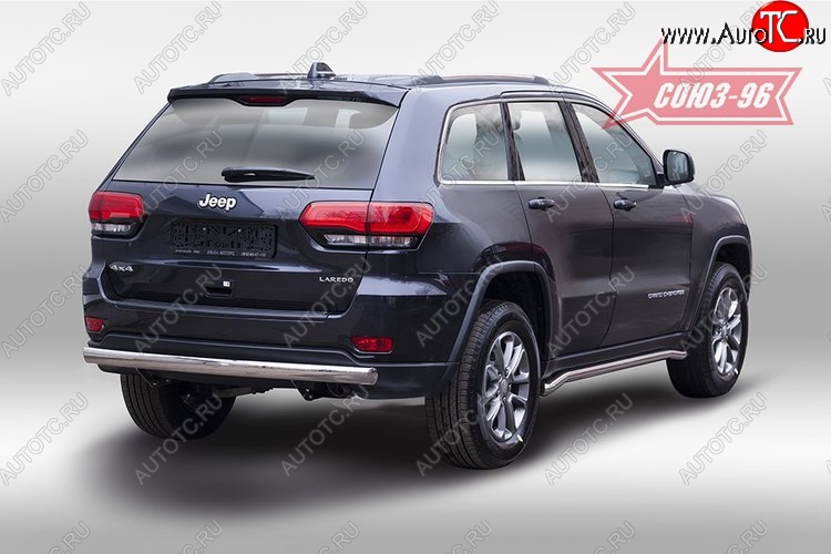 13 679 р. Защита заднего бампера Souz-96 рестайлинг (овал 75х42) Jeep Grand Cherokee WK2 дорестайлинг (2010-2013)  с доставкой в г. Белгород