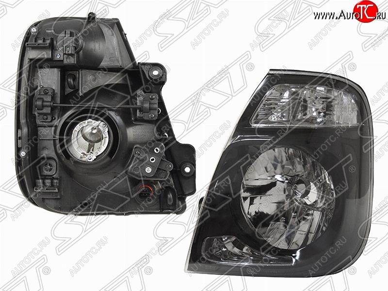 4 199 р. Левая передняя фара SAT (левая, черная) KIA Bongo 4 PU рестайлинг (2012-2025)  с доставкой в г. Белгород
