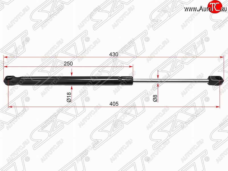 629 р. Упор крышки багажника SAT (газовый) KIA Ceed 2 JD дорестайлинг, хэтчбэк (2012-2015)  с доставкой в г. Белгород