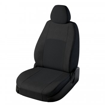 Чехлы для сидений Lord Autofashion Турин (жаккард) KIA Ceed 2 JD рестайлинг, хэтчбэк (2015-2018) (Чёрный, вставка Эльбрус)