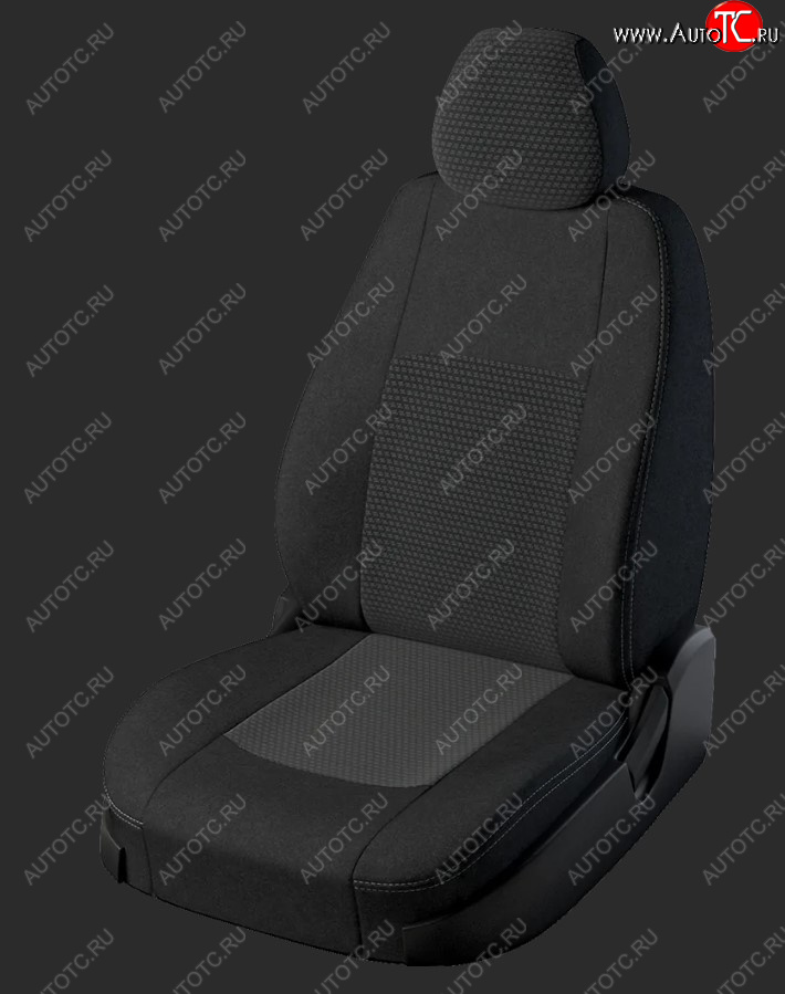 5 999 р. Чехлы для сидений Lord Autofashion Турин (жаккард, спинка и сиденье 60/40, 3 Г-образных подголовника) KIA Ceed 2 JD рестайлинг, хэтчбэк (2015-2018) (Черный, вставка Черный Мокка)  с доставкой в г. Белгород