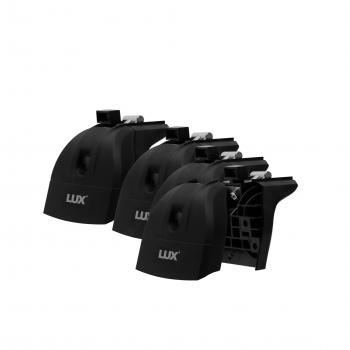 8 659 р. Багажник на крышу с низкими рейлингами сборе LUX  KIA Ceed  3 CD (2018-2025) универсал (дуги прямоугольные 110 см, без замка, черный)  с доставкой в г. Белгород. Увеличить фотографию 4