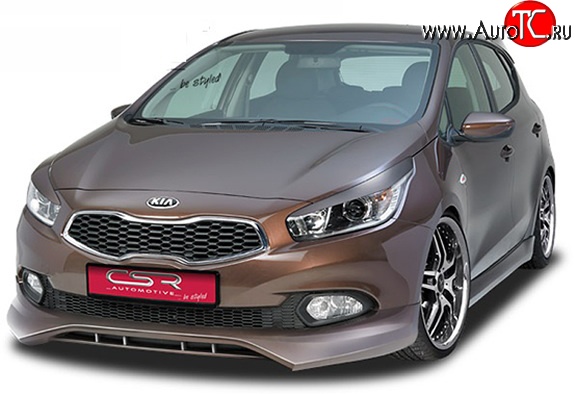 1 029 р. Реснички на фары CSR KIA Ceed 2 JD дорестайлинг, хэтчбэк (2012-2015)  с доставкой в г. Белгород