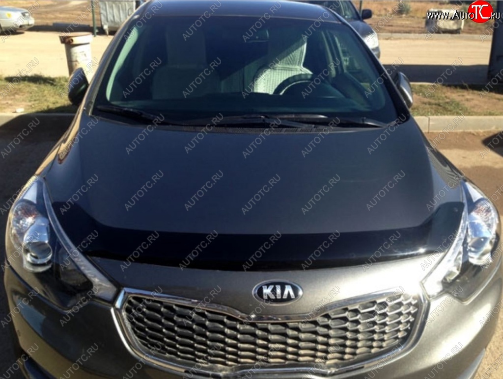 569 р. Дефлектор капота SIM KIA Cerato 3 YD дорестайлинг седан (2013-2016)  с доставкой в г. Белгород