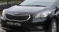 1 309 р. Реснички на фары RA KIA Cerato 3 YD дорестайлинг седан (2013-2016) (Неокрашенные)  с доставкой в г. Белгород. Увеличить фотографию 2