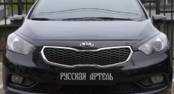 1 309 р. Реснички на фары RA KIA Cerato 3 YD дорестайлинг седан (2013-2016) (Неокрашенные)  с доставкой в г. Белгород. Увеличить фотографию 3