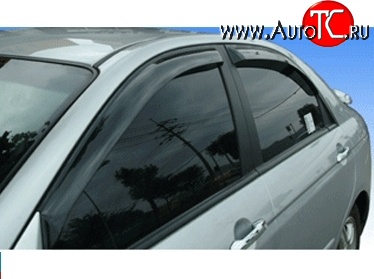 611 р. Дефлекторы окон (ветровики) Novline 4 шт KIA Cerato 2 TD седан (2008-2013)  с доставкой в г. Белгород