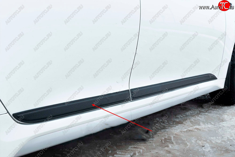 619 р. Молдинг двери RA (задний правый) KIA Optima JF седан рестайлинг (2018-2020) (Поверхность шагрень)  с доставкой в г. Белгород