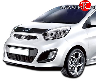 529 р. Дефлектор капота NovLine  KIA Picanto ( 2 TA хэтчбэк 5 дв.,  2 TA хэтчбэк 3 дв.) (2011-2017) дорестайлинг, рестайлинг  с доставкой в г. Белгород