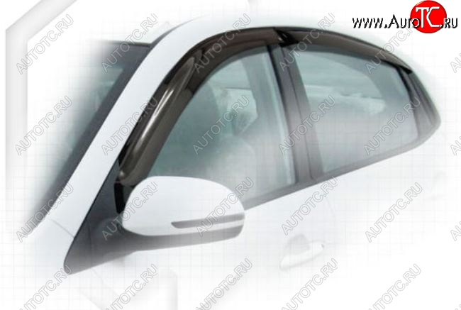 2 099 р. Дефлектора окон CA-Plastiс KIA Rio 3 QB рестайлинг седан (2015-2017) (Classic полупрозрачный, Без хром.молдинга, Крепление только на скотч)  с доставкой в г. Белгород