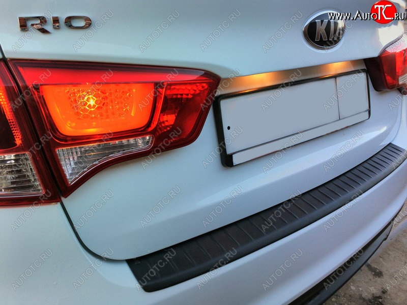 1 089 р. Накладка защитная на задний бампер Yuago KIA Rio 3 QB дорестайлинг седан (2011-2015)  с доставкой в г. Белгород