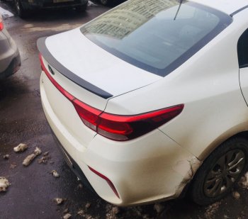 3 399 р. Лип спойлер АВТОКРАТ KIA Rio 3 QB рестайлинг седан (2015-2017) (Неокрашенный)  с доставкой в г. Белгород. Увеличить фотографию 10