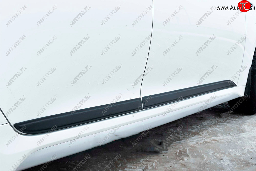 3 359 р. Молдинг двери RA (вариант 1, комплект 4 шт.) KIA Rio 3 QB дорестайлинг седан (2011-2015) (Глянец под окраску, Неокрашенный)  с доставкой в г. Белгород