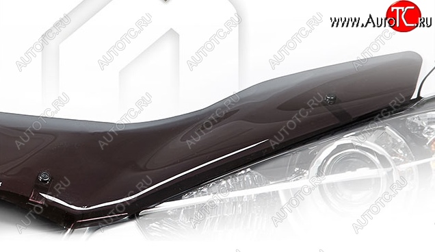 2 159 р. Дефлектор капота CA-Plastiс KIA Rio 3 QB дорестайлинг седан (2011-2015) (серия Classic полупрозрачный, Без надписи)  с доставкой в г. Белгород