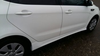 4 099 р. Пороги накладки Drive KIA Rio 3 QB хэтчбек 5 дв. рестайлинг (2015-2017) (Неокрашенные)  с доставкой в г. Белгород. Увеличить фотографию 3