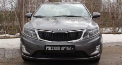 1 289 р. Реснички на фары RA KIA Rio 3 QB хэтчбек 5 дв. дорестайлинг (2011-2015) (Неокрашенные)  с доставкой в г. Белгород. Увеличить фотографию 2