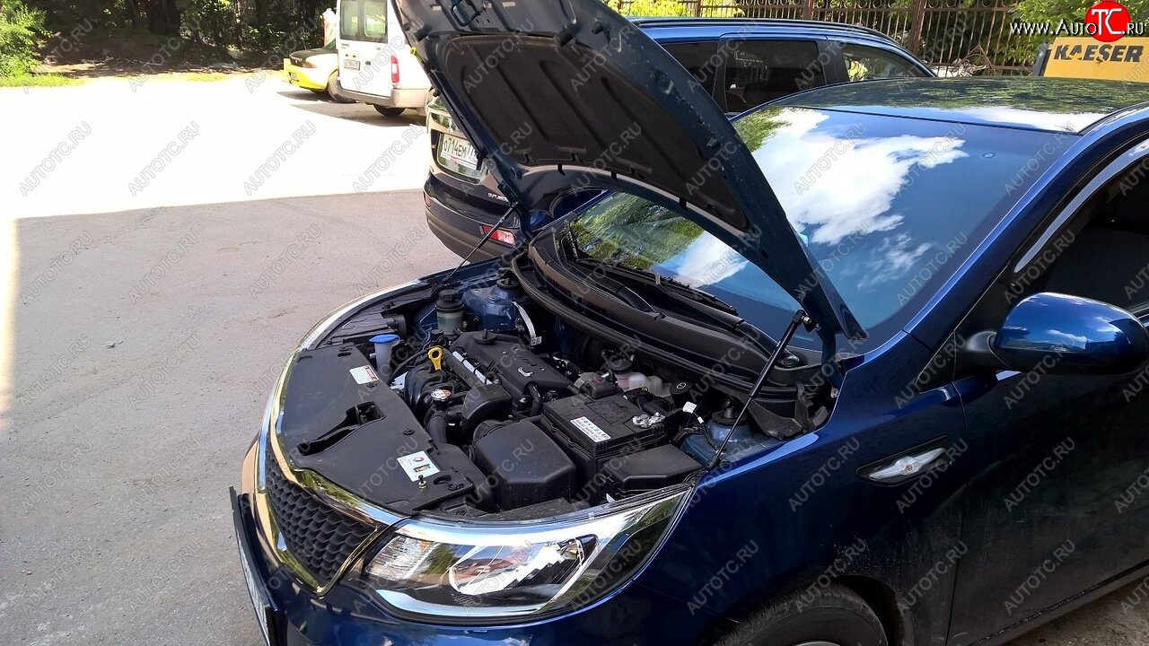 1 999 р. Упоры капота Russtal KIA Rio 3 QB хэтчбек 5 дв. рестайлинг (2015-2017)  с доставкой в г. Белгород