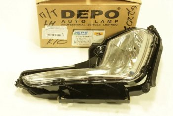 Противотуманная фара левая DEPO KIA Rio 3 QB хэтчбек 5 дв. дорестайлинг (2011-2015)