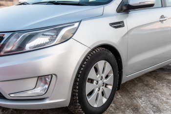 4 549 р. Защитные накладки на арки ArtForm KIA Rio 3 QB дорестайлинг седан (2011-2015) (Поверхность: шагрень)  с доставкой в г. Белгород. Увеличить фотографию 3