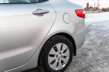 4 549 р. Защитные накладки на арки ArtForm KIA Rio 3 QB дорестайлинг седан (2011-2015) (Поверхность: шагрень)  с доставкой в г. Белгород. Увеличить фотографию 2