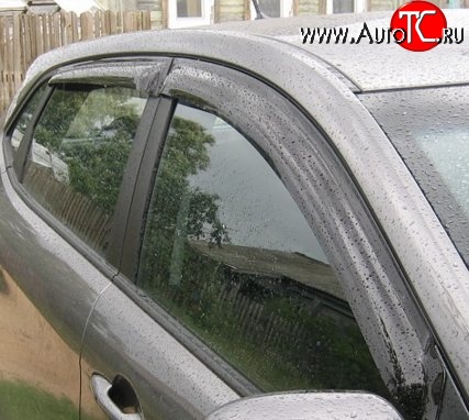 2 899 р. Комплект дефлекторов окон (ветровиков) 4 шт. (хетчбек) SIM KIA Rio 3 QB хэтчбек 5 дв. дорестайлинг (2011-2015)  с доставкой в г. Белгород