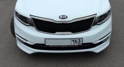 3 799 р. Накладки на передний бампер (рестайлинг) BS KIA Rio 3 QB рестайлинг седан (2015-2017) (Неокрашенная)  с доставкой в г. Белгород. Увеличить фотографию 2