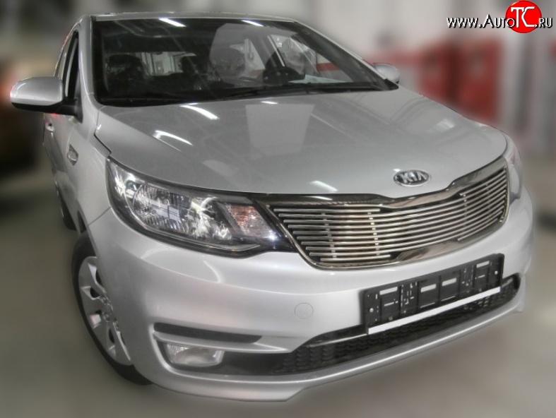 4 899 р. Декоративная вставка решетки радиатора Berkut KIA Rio 3 QB рестайлинг седан (2015-2017)  с доставкой в г. Белгород