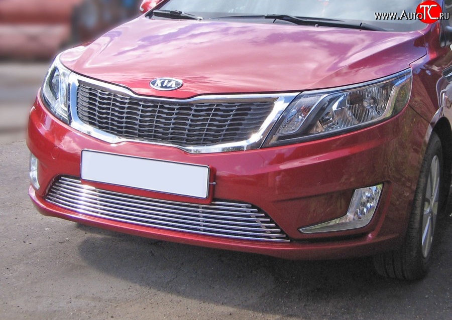 5 199 р. Декоративная вставка воздухозаборника QB Berkut KIA Rio 3 QB хэтчбек 5 дв. дорестайлинг (2011-2015)  с доставкой в г. Белгород
