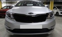 1 539 р. Сетка в решетку радиатора Russtal KIA Rio 3 QB хэтчбек 5 дв. рестайлинг (2015-2017) (черная)  с доставкой в г. Белгород. Увеличить фотографию 2