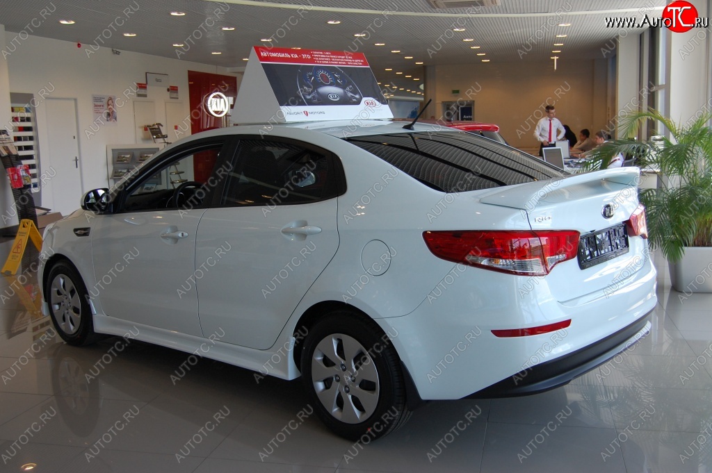 2 549 р. Спойлер LitCompany KIA Rio 3 QB рестайлинг седан (2015-2017) (Неокрашенный)  с доставкой в г. Белгород