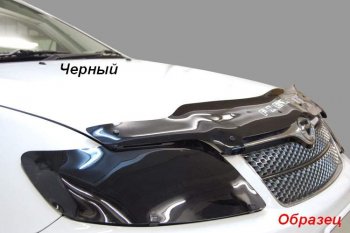 2 159 р. Дефлектор капота CA-Plastic KIA Rio X-line (2017-2021) (Classic черный, Без надписи)  с доставкой в г. Белгород. Увеличить фотографию 2