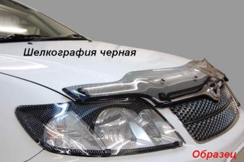 2 159 р. Дефлектор капота CA-Plastic KIA Rio X-line (2017-2021) (Classic черный, Без надписи)  с доставкой в г. Белгород. Увеличить фотографию 7