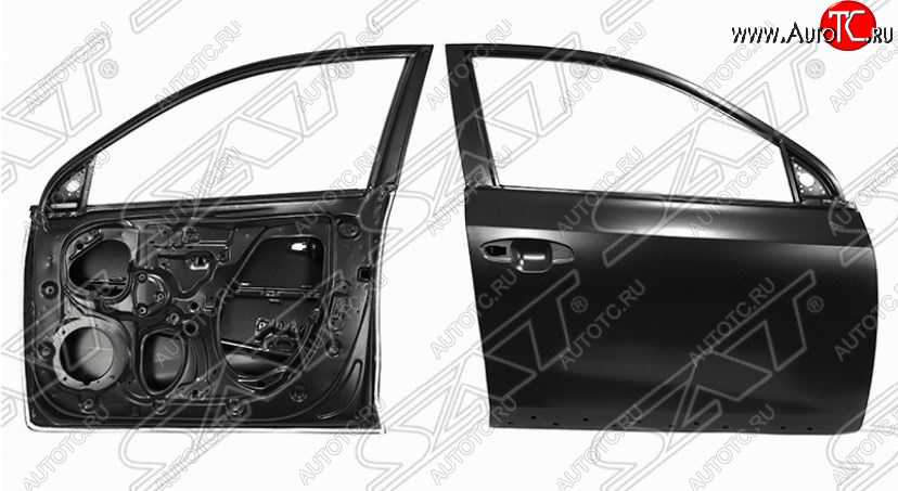 15 849 р. Правая дверь передняя SAT KIA Rio X-line (2017-2021) (Неокрашенная)  с доставкой в г. Белгород