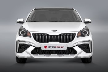 17 499 р. Передний бампер ROTOR KIA Rio 4 FB дорестайлинг седан (2016-2020) (Неокрашенный, без накладок ДХО)  с доставкой в г. Белгород. Увеличить фотографию 3