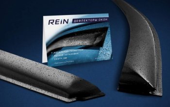 1 369 р. Дефлектора окон REIN (накладные) KIA Rio 4 FB дорестайлинг седан (2016-2020)  с доставкой в г. Белгород. Увеличить фотографию 3