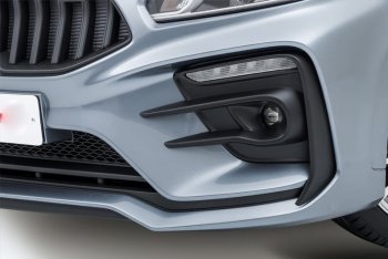 17 499 р. Передний бампер Kudos Original KIA Rio 4 FB дорестайлинг седан (2016-2020) (Под прямоугольные ДХО с ПТФ, Неокрашенный)  с доставкой в г. Белгород. Увеличить фотографию 4