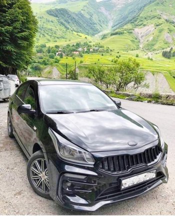 17 499 р. Передний бампер Kudos Original KIA Rio 4 FB дорестайлинг седан (2016-2020) (Под прямоугольные ДХО с ПТФ, Неокрашенный)  с доставкой в г. Белгород. Увеличить фотографию 5