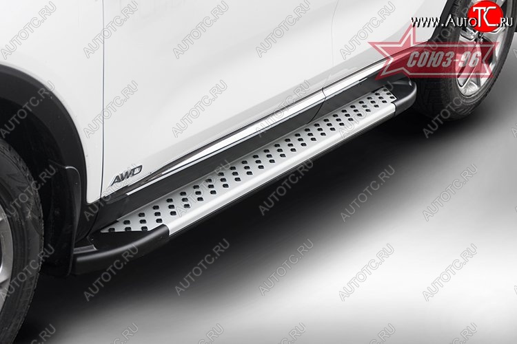 10 754 р. Пороги из алюминиевого профиля Souz-96  KIA Sorento  UM/Prime (2014-2020) дорестайлинг, рестайлинг  с доставкой в г. Белгород