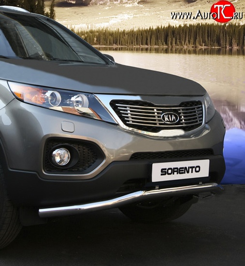 5 084 р. Декоративная вставка решетки радиатора Novline (d16 мм) (рестайлинг)  KIA Sorento  XM (2009-2012) дорестайлинг  с доставкой в г. Белгород