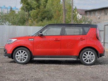 22 999 р. Широкая защита порогов с трубой диаметром 42 мм SLITKOFF v2 KIA Soul PS дорестайлинг (2014-2016)  с доставкой в г. Белгород. Увеличить фотографию 3