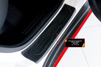 Накладки порожков салона на RA KIA Soul  PS (2014-2019) дорестайлинг, рестайлинг (Задние)