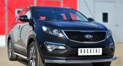 15 799 р. Одинарная защита переднего бампера диаметром 63 мм SLITKOFF  KIA Sportage  3 SL (2010-2014) дорестайлинг  с доставкой в г. Белгород. Увеличить фотографию 4
