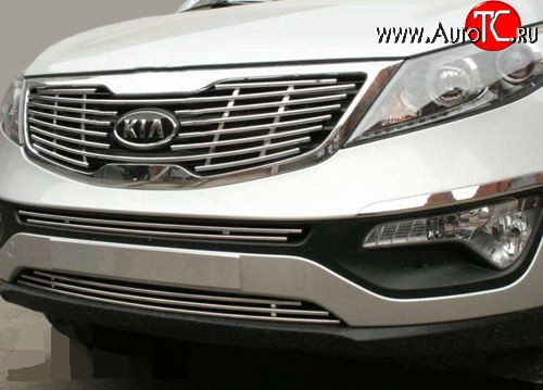 6 299 р. Декоративная вставка решетки радиатора Souz-96  KIA Sportage  3 SL (2010-2016) дорестайлинг, рестайлинг  с доставкой в г. Белгород