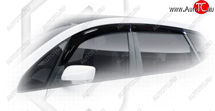 2 159 р. Дефлектора окон CA-Plastiс KIA Venga дорестайлинг (2009-2015) (Classic полупрозрачный, Крепление только на скотч)  с доставкой в г. Белгород