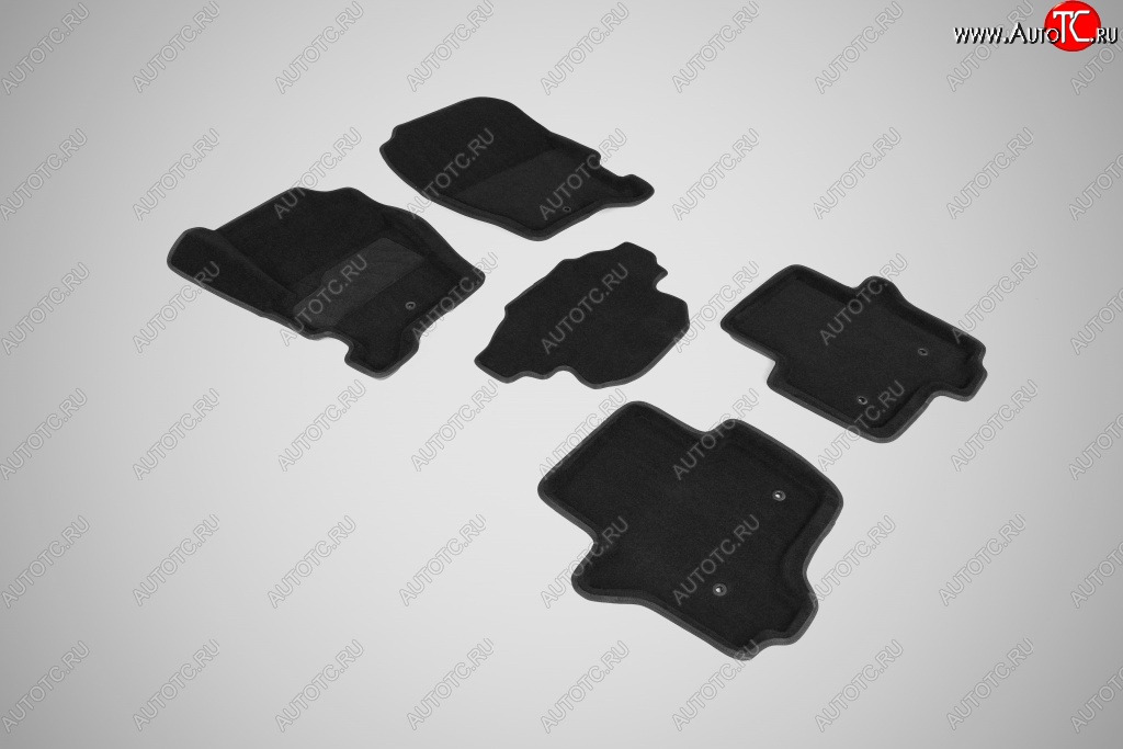 5 899 р. Износостойкие коврики в салон SeiNtex Premium 3D 4 шт. (ворсовые, черные) Land Rover Discovery 3 L319 (2004-2009)  с доставкой в г. Белгород