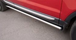 12 299 р. Защита порогов из круглой трубы диаметром 63 мм (Prestige u Pure) Russtal Land Rover Range Rover Evoque 1 L538 дорестайлинг 5 дв. (2011-2015) (Защита порогов с со скосами на торцах (вариант 1))  с доставкой в г. Белгород. Увеличить фотографию 6